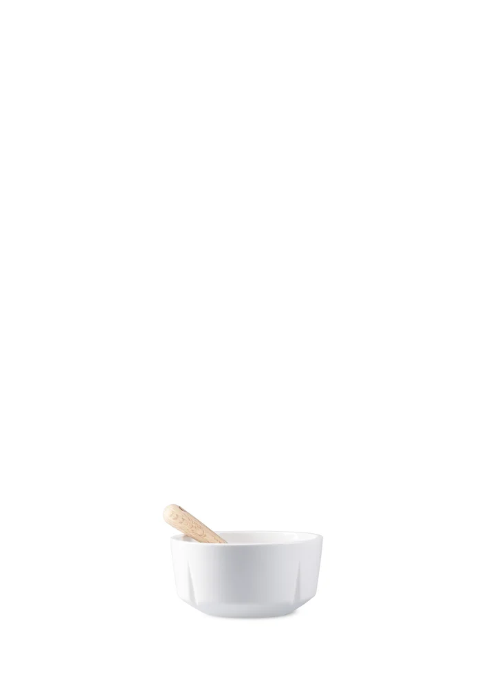 Snackskål og skje Grand Cru ø10.5cm hvit v:9216449