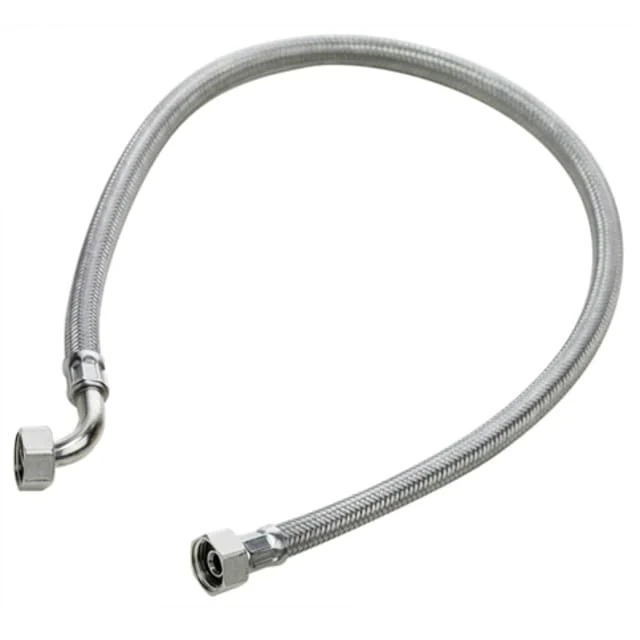 Hafa tilkoblingsslange rett/vinkel 1500 mm , 1/2×3/4", krom, 1 stk | 1349995