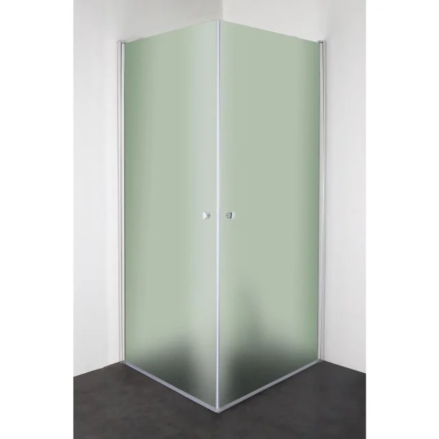 Cassøe Slim dusjhjørne, 88,5×88,5 cm, frostet glass, aluminium profil | RH90IK Cassøe Slim dusjhjørne, 88,5×88,5 cm, frostet glass, aluminium profil | RH90IK