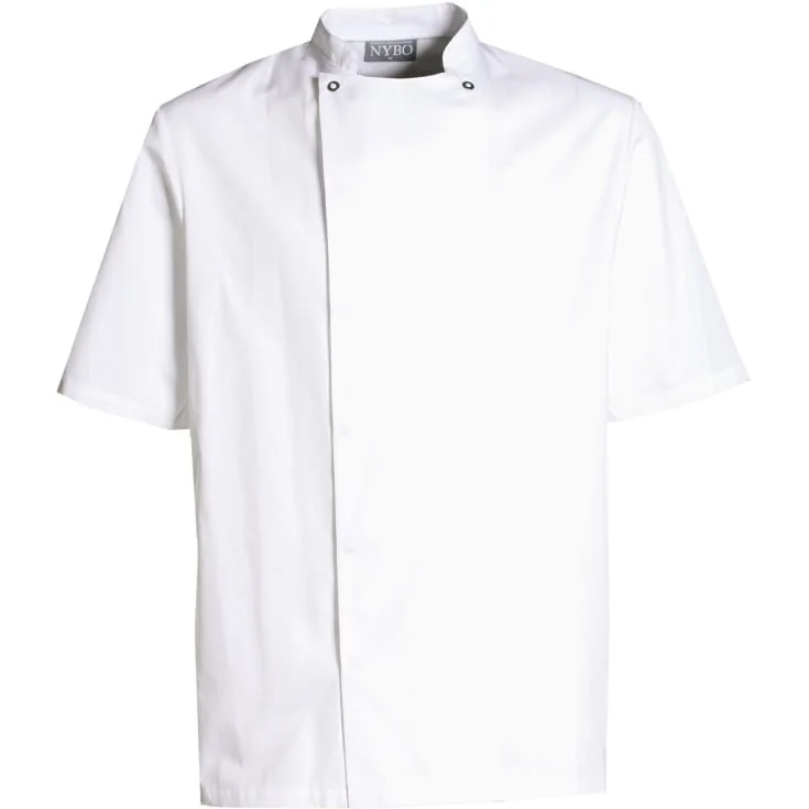 Nybo Workwear Take Away kokkejakke med korte ermer, hvit, str. 4XL | 501015900-00_4XL