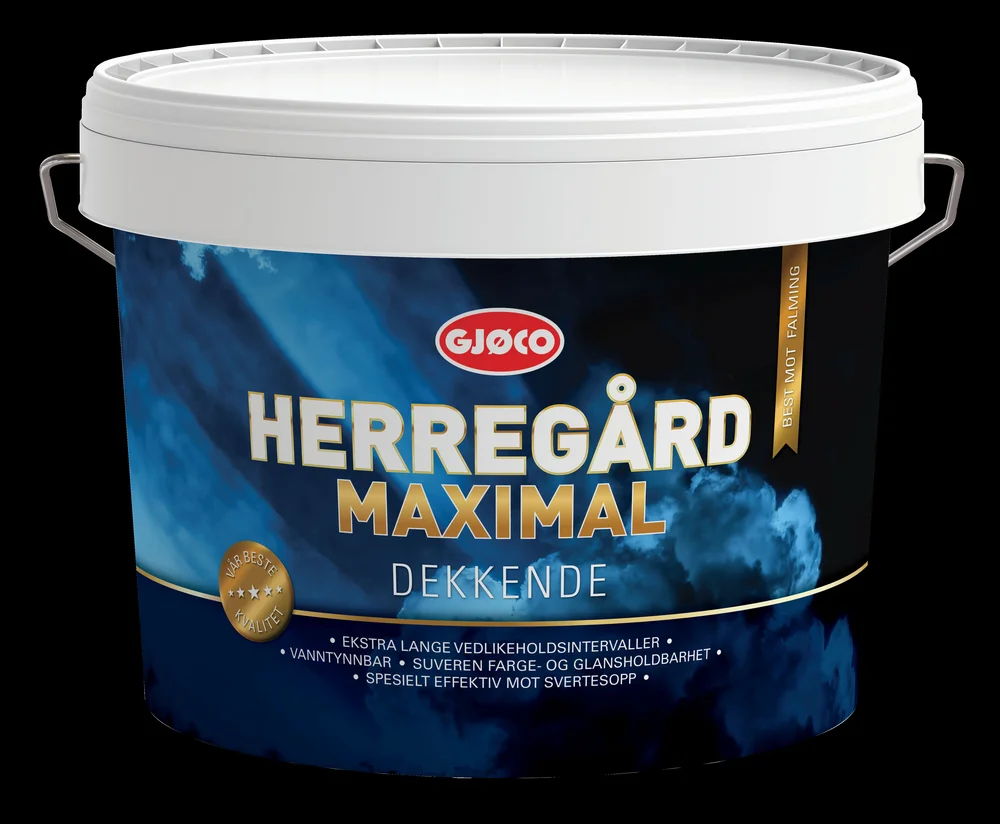 Herregård Maximal utendørsmaling hvit base 10l v:2626842