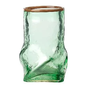 Ellen vase 22 cm green/foffee brown v:8941908
