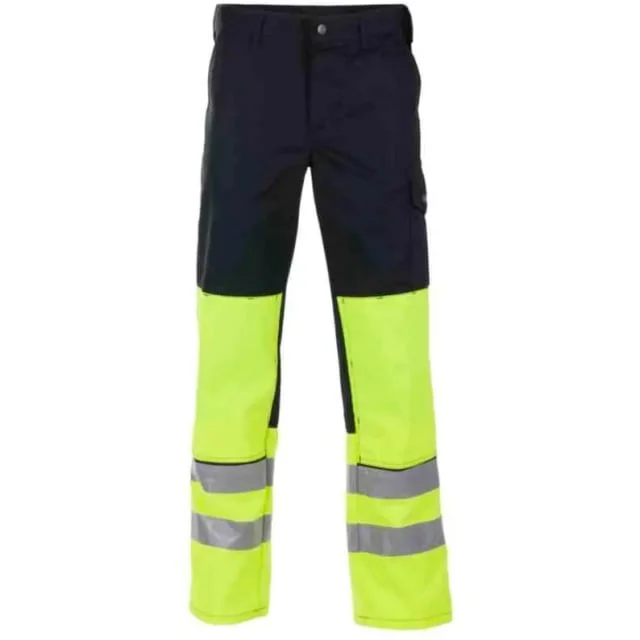 Bekken & Strøm Dokka arbeidsbukse, HiVis kl.1, unisex, str. C62, sort/gul | 677939