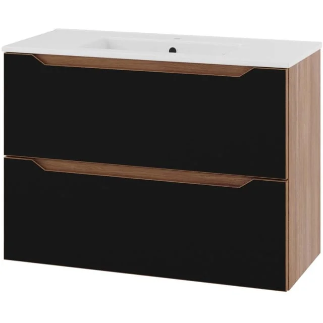 Linn Bad Emma underskap, 80x35 cm, eik/sort | 137608