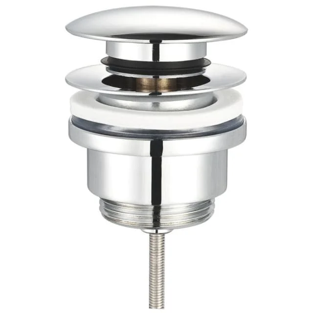 Secher AF 706-H bunnventil, push-open, krom | BUV141