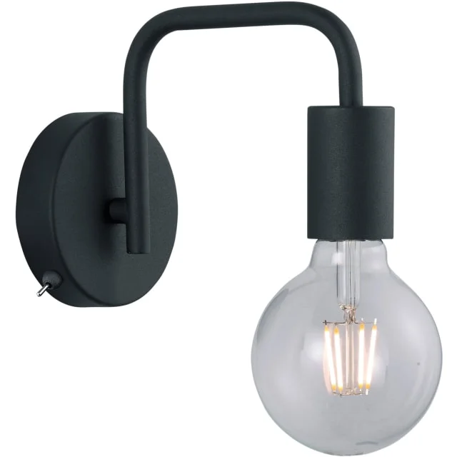 Trio Lighting Diallo vegglampe, sort | 208070132