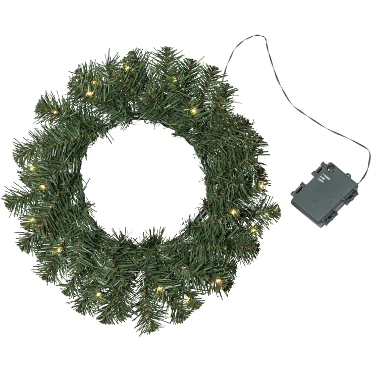 10 stk Star Trading Dalbo utendørs julekrans med lys, Ø40 cm | 612-39 10 stk Star Trading Dalbo utendørs julekrans med lys, Ø40 cm | 612-39