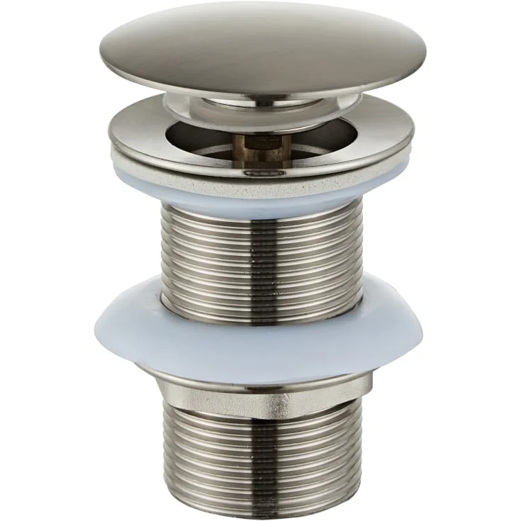 Zen Sanitary bunnventil, push-open, børstet rustfritt stål | 80202513 Zen Sanitary bunnventil, push-open, børstet rustfritt stål | 80202513