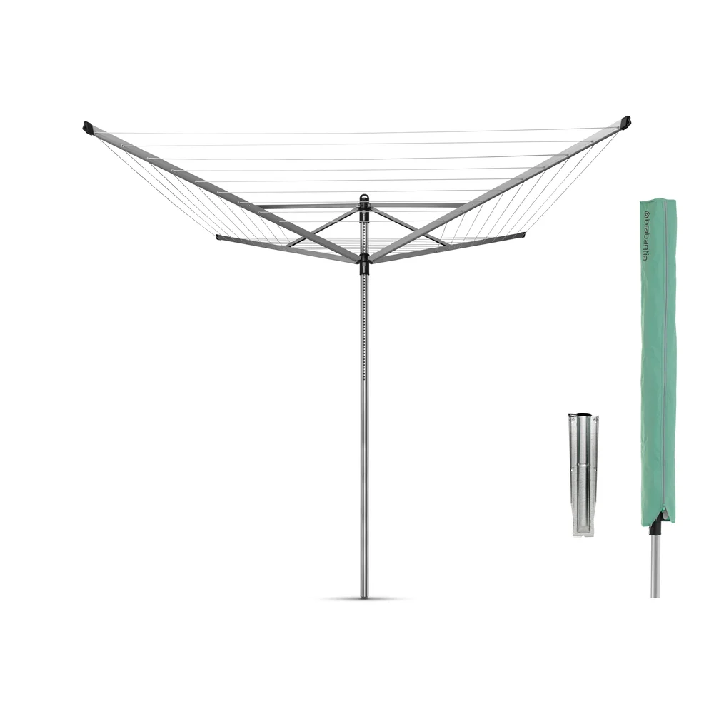 Tørkestativ utendørs Lift-O-Matic metalljordspyd 50m v:2207600 Tørkestativ utendørs Lift-O-Matic metalljordspyd 50m v:2207600
