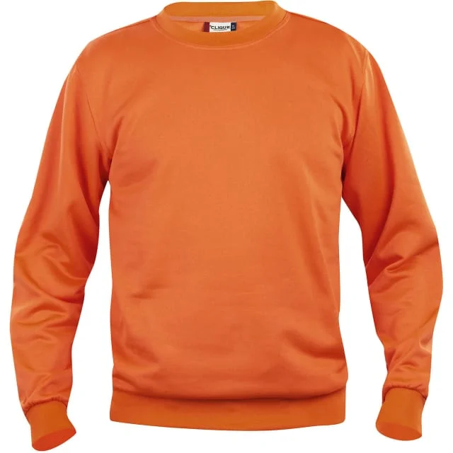Clique Basic Roundneck collegegenser, oransje, str. L | 021030-18_L