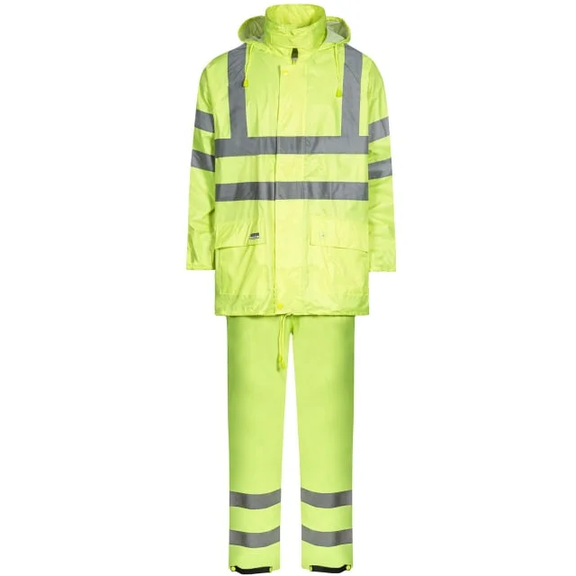 Lyngsøe Hi-Vis regnsett, hi-vis gul, str. 5XL | LR40552-53_5XL