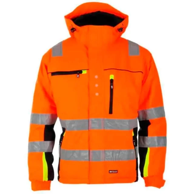Bekken & Strøm Bergset vinterjakke, HiVis kl.3, unisex, str. XL, oransje/sort | 677077 Bekken & Strøm Bergset vinterjakke, HiVis kl.3, unisex, str. XL, oransje/sort | 677077