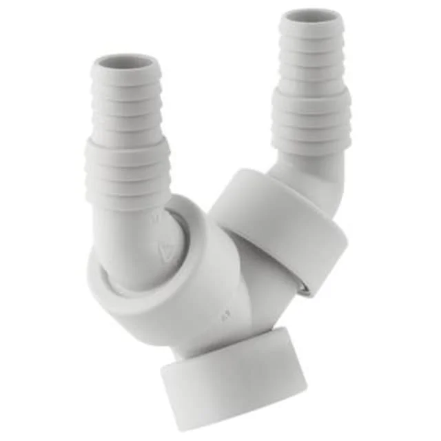 Geberit PP dobbel slangestuss, hvit | 152.767.11.1 Geberit PP dobbel slangestuss, hvit | 152.767.11.1