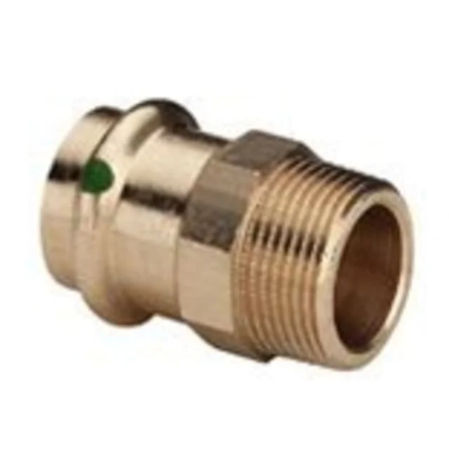 Viega Sanpress overgang, tappevann, varme, muffe/nippel, 22 mm x 1" | 287771