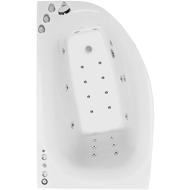 Bathlife Trivsam boblebad premium, 160 cm, høyre, hvit | 40573547