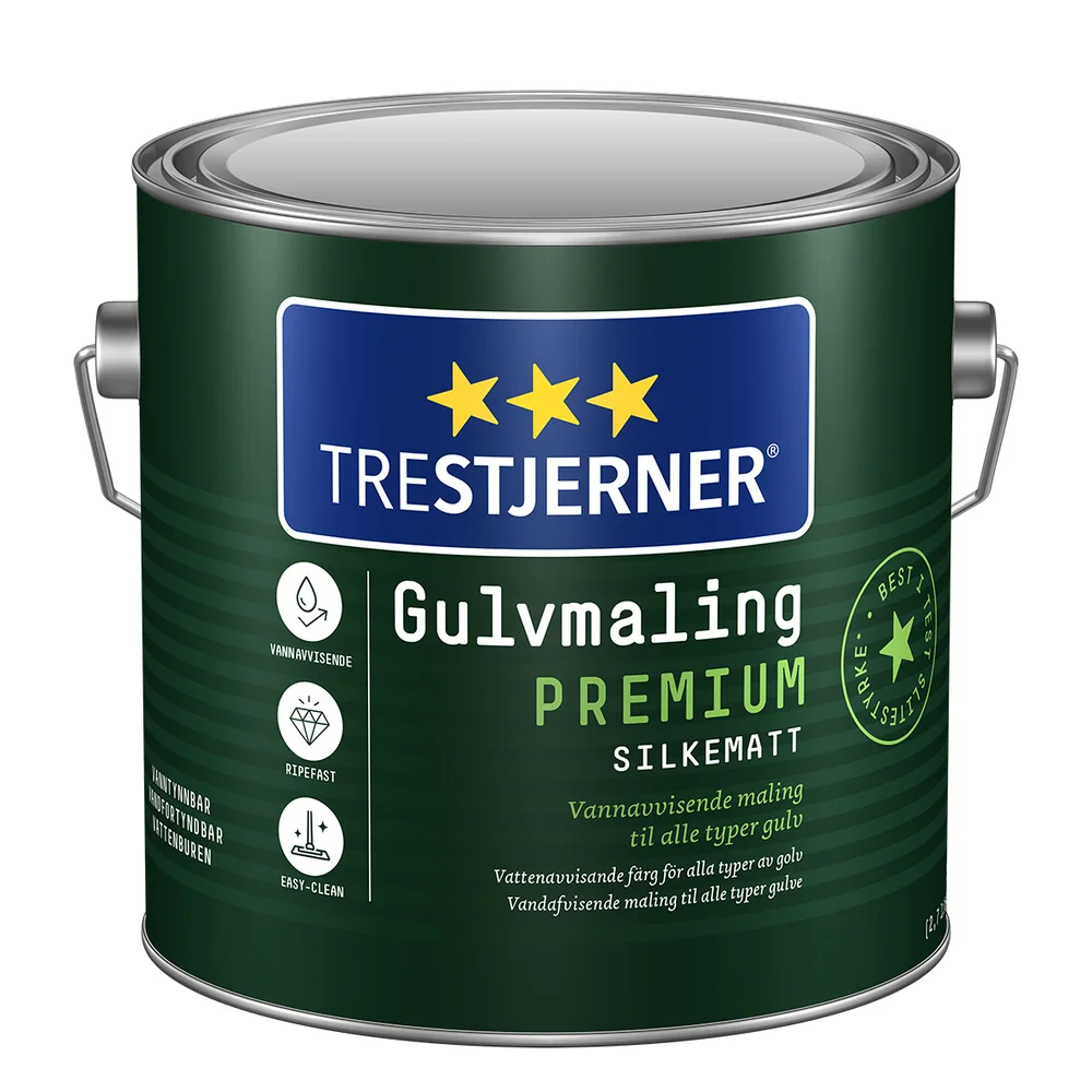 Gulvmaling premium klar hvit base 2.7l v:9086484