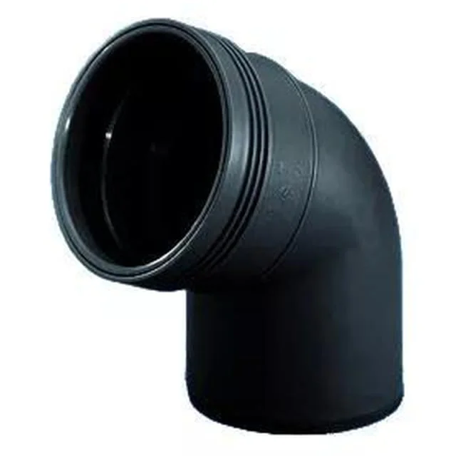 Wavin Wafix 75x67° PP bend, sort | 2215335
