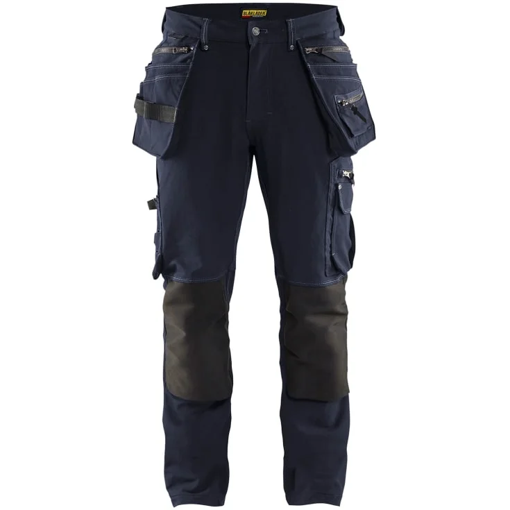 Blåkläder Workwear X1900 arbeidsbukse med 4-veis stretch, mørk marine/sort, str. C154 | 1998-1644-8699_C154