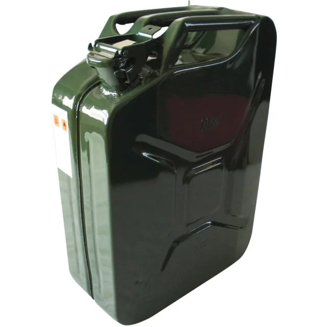 Bensinkanne i grønnlakkert metall, 20 liter | 3830 020