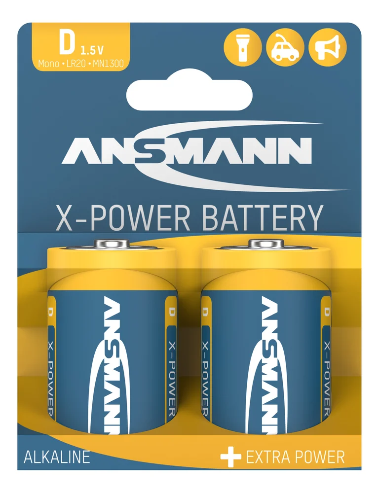 Batteri alkaline D 2stk XPower v:1456169 Batteri alkaline D 2stk XPower v:1456169