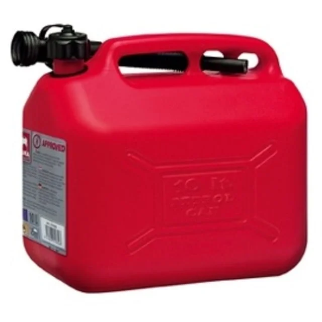 Bensinkanne i plast, rød, 10 liter | 3830-610