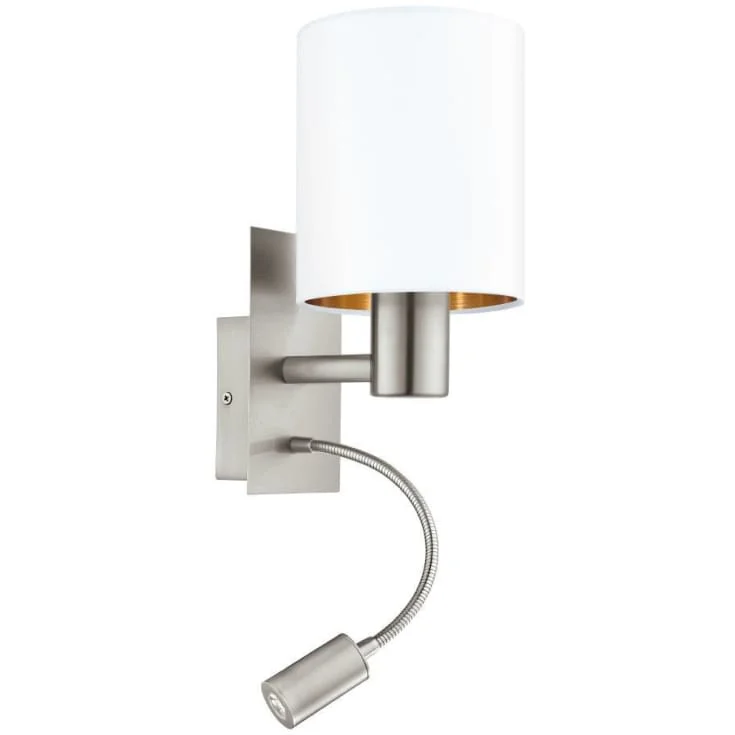 Eglo Pasteri vegglampe, spot, hvid/kobber | 96484 Eglo Pasteri vegglampe, spot, hvid/kobber | 96484