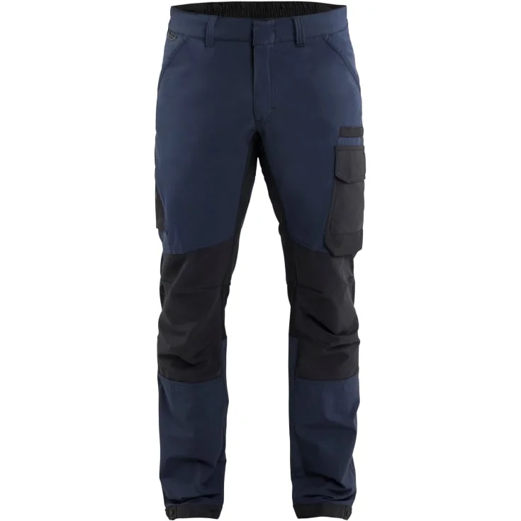 Blåkläder Workwear Service arbeidsbukser, med 4-veis stretch, marineblå/sort, str. C62 | 1422-1645-8699_C62