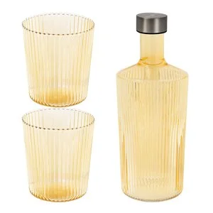 Ribbed Elegance gaveeske Cable 3 deler gul v:9148805