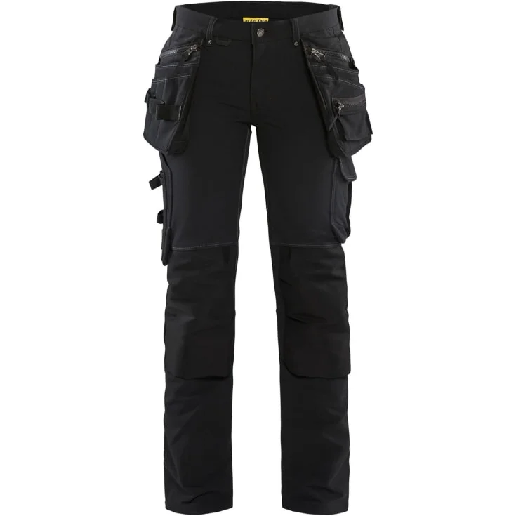 Blåkläder Workwear 7198 håndverkerbukser med 4-veis stretch, dame, sort, str. C48 | 7198-1644-9900_C48