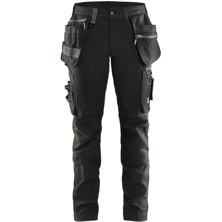 Blåkläder Workwear 7115 håndverkerbukser med 2-veis stretch, dame, sort, str. C46 | 7115-1343-9900_C46