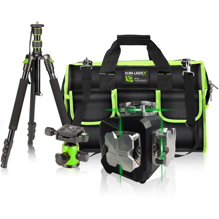 Elma Laser X360-3 kit, linjelasersett med stativ og veske | 8023346 Elma Laser X360-3 kit, linjelasersett med stativ og veske | 8023346