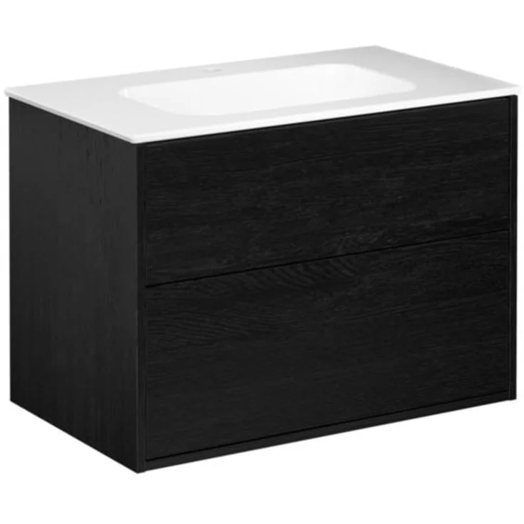 Gustavsberg Artic møbelpakke, 80x47 cm, sort eik/hvit | GB71ACVU80TK01