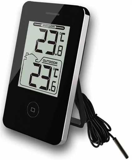 Termometer Inne/Ute Sort v:5361619