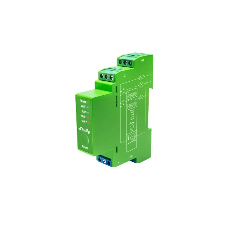 Shelly Pro DIN-skinnedimmer, 2 x 200W, wifi | 3800235268179