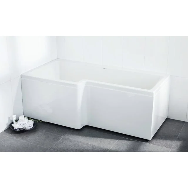 Svedbergs Torne dusjbadekar, 170×70/85 cm, venstre, hvit | Z1700V