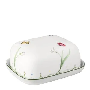 Colourful Spring smørskål 15×12 cm hvit/grønn v:5023418