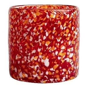 Calore lyslykt 10x10 cm rød/oransje v:6730163
