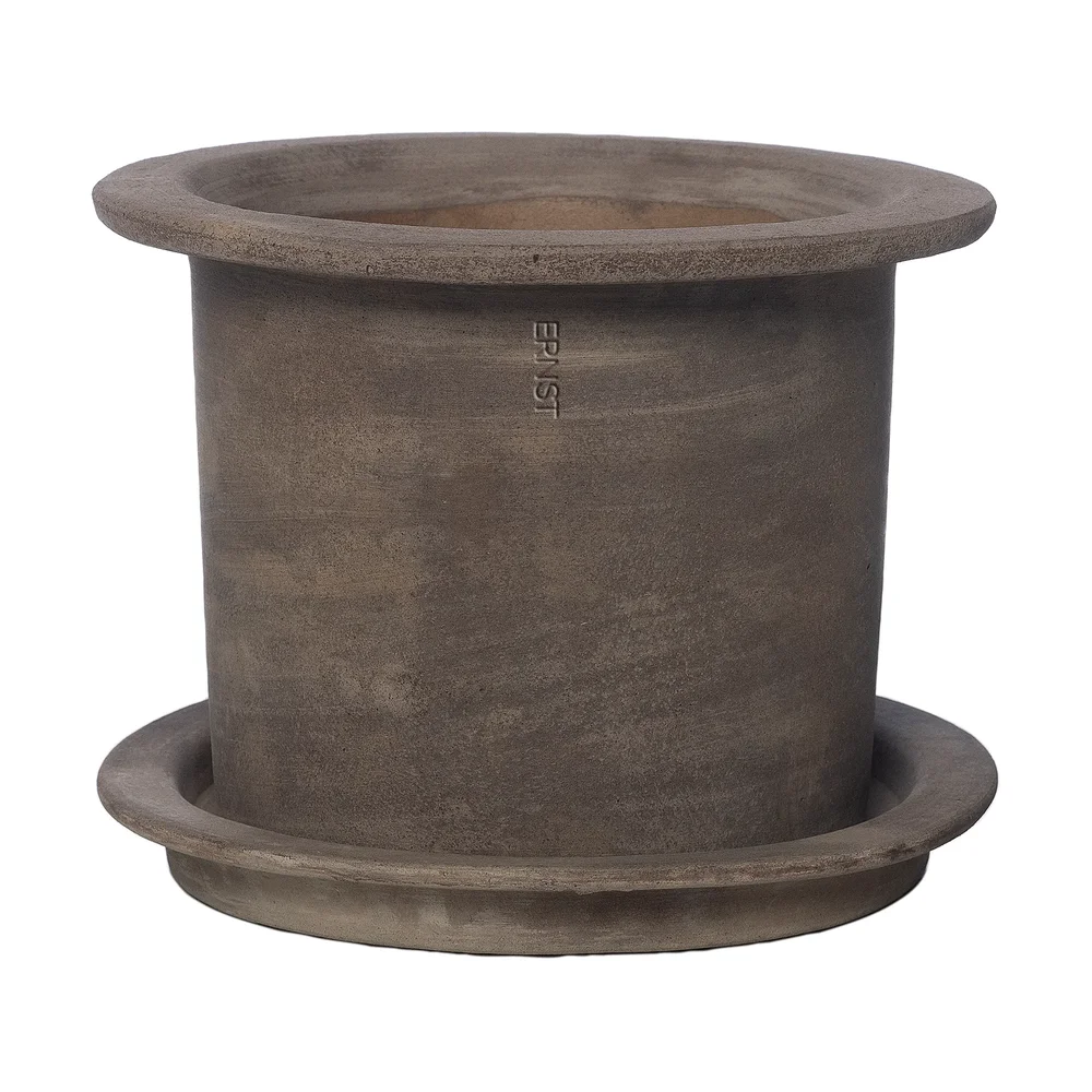 Ernst terracotta krukke med fat v:7575183