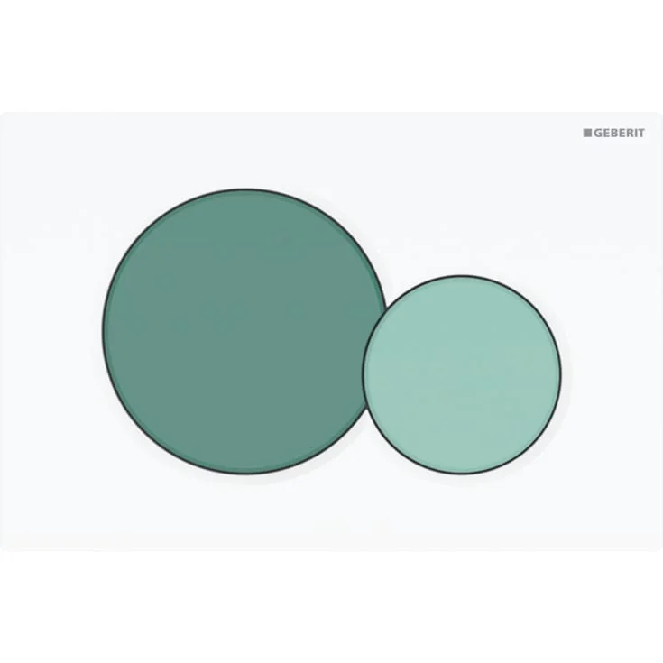Geberit Bambini Sigma 01 betjeningsplate, hvit/grønn | 6166793 Geberit Bambini Sigma 01 betjeningsplate, hvit/grønn | 6166793