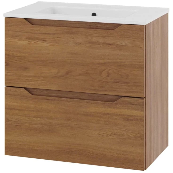 Linn Bad Emma Smal servantskap, 60x35x57 cm, 2 skuffer, eik | 137506