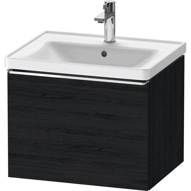 Duravit D-Neo servantskap, 58,4x45,2 cm, sort eik/krom | DE4249010160000