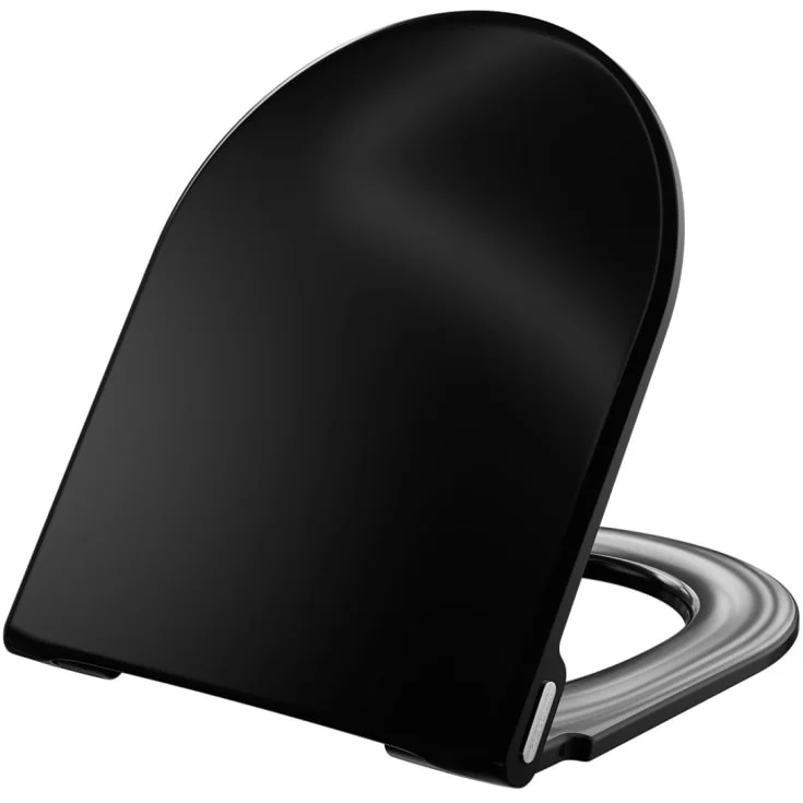Pressalit Style D2 toalettsete, soft close, avtagbar, sort | 1206111-DN2999