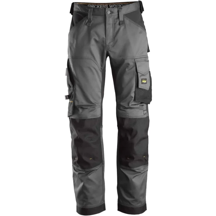 Snickers 6351 arbeidsbukse med stretch, koksgrå/sort, str. 146 | 6351-5804_146