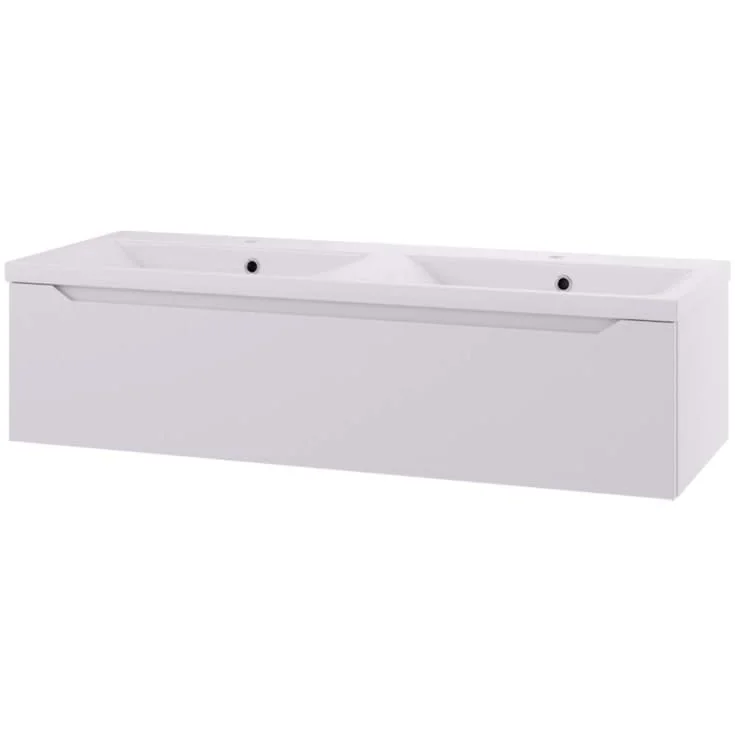 Linn Bad Emma servantskap, 1 skuff, venstre, 120x45,7x28,5 cm, hvit matt | 130112V1S