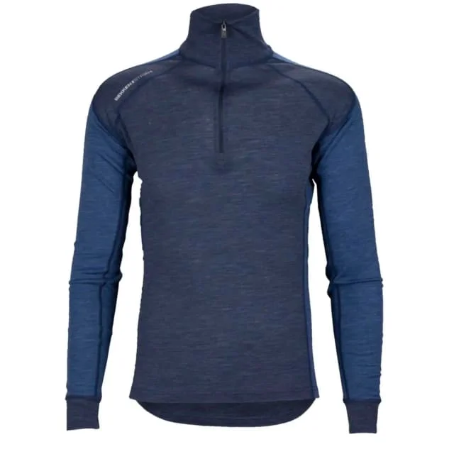 Bekken & Strøm Polo Majavatn merino undertrøye, unisex, str. L, jeansblå/himmelblå | 612669 Bekken & Strøm Polo Majavatn merino undertrøye, unisex, str. L, jeansblå/himmelblå | 612669
