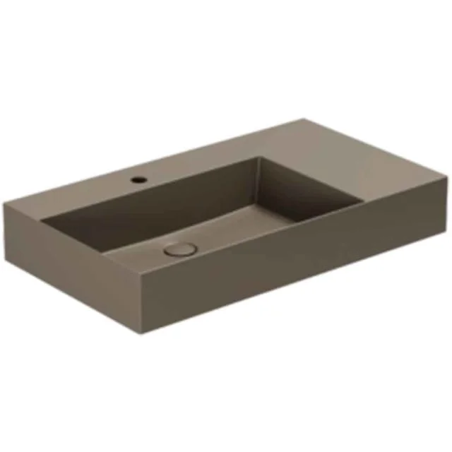 Lavabo Elegance SQ 81 R servant, 81x46 cm, matt brun | 121037132