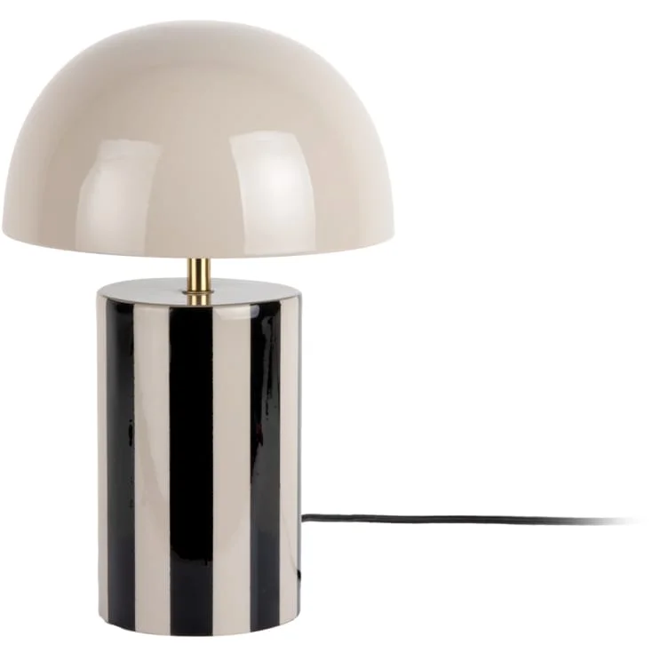 Leitmotiv Rayado bordlampe, stripet sort | LM2359BK