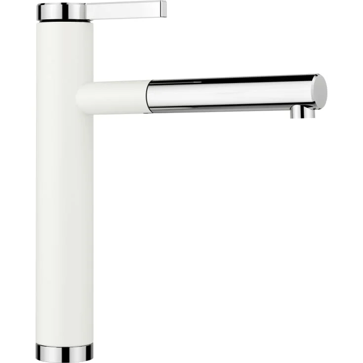Blanco Linee-S kjøkkenarmatur, uttrekkbar tut, hvit/krom | BC-518441 Blanco Linee-S kjøkkenarmatur, uttrekkbar tut, hvit/krom | BC-518441