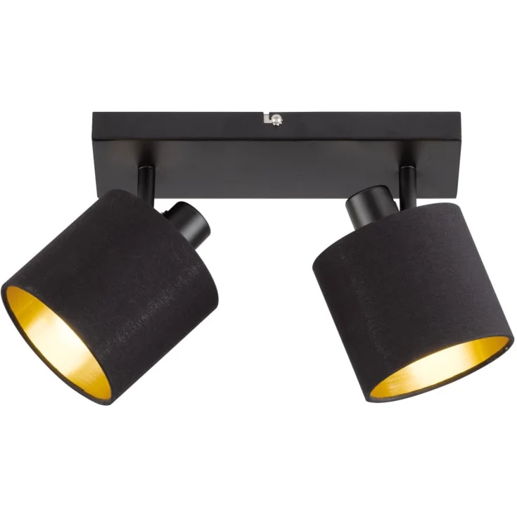 Trio Lighting Tommy spotter i tak, 2 spotter, svart | R80332079