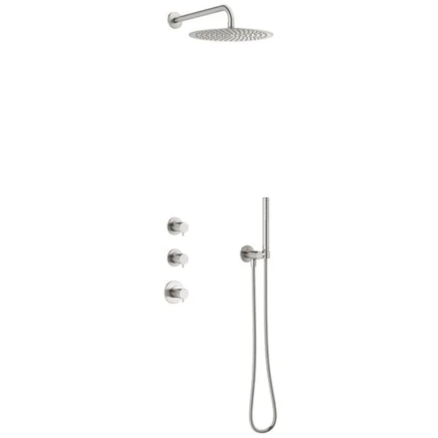 Damixa Iris XS1 takdusjsett, for innbygging, børstet stål | 5706546 Damixa Iris XS1 takdusjsett, for innbygging, børstet stål | 5706546